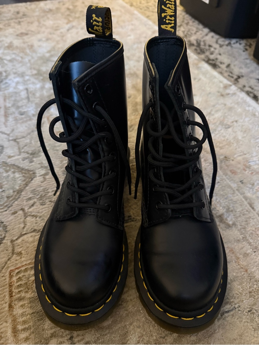 Women’s Black Lace-Up Doc Marten Boots - Classic Urban Style